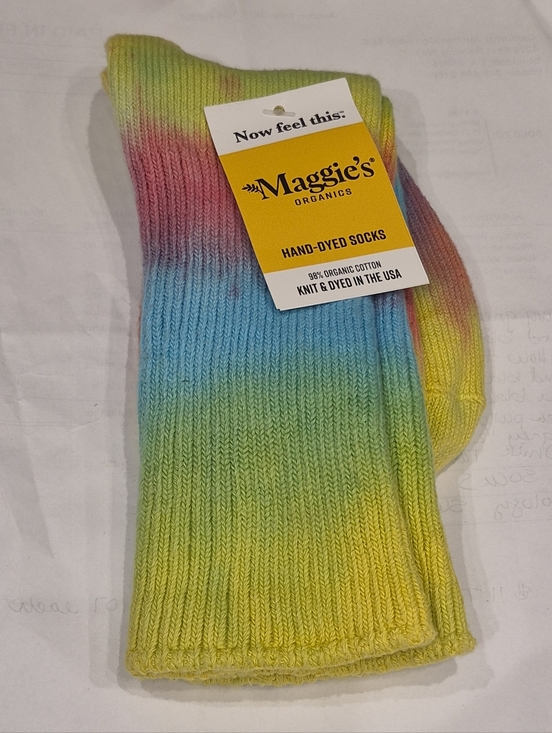 Maggie's Organics Accessories - Rainbow Hand-Dyed Women's Socks - Multicolor